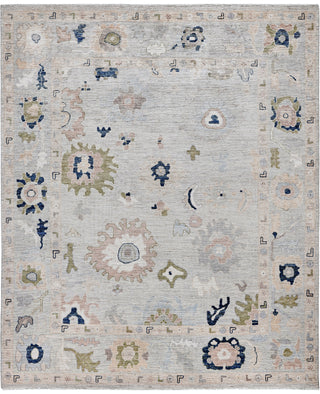 Oushak One-of-a-Kind Wool Gray Area Rug 8' 0" x 9' 9"