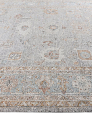 Oushak One-of-a-Kind Wool Gray Area Rug 8' 4" x 9' 10"