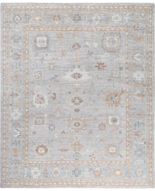 Oushak One-of-a-Kind Wool Gray Area Rug 8' 4" x 9' 10"