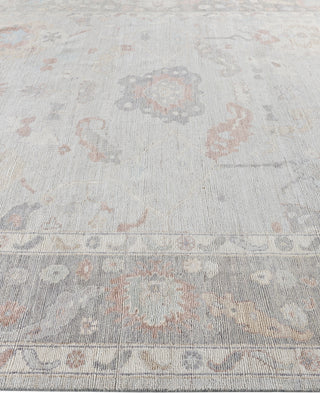 Oushak One-of-a-Kind Wool Gray Area Rug 8' 1" x 9' 9"