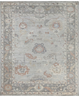 Oushak One-of-a-Kind Wool Gray Area Rug 8' 1" x 9' 9"