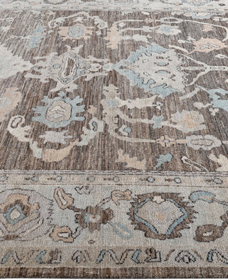 Oushak One-of-a-Kind Wool Brown Area Rug 8' 2" x 9' 9"