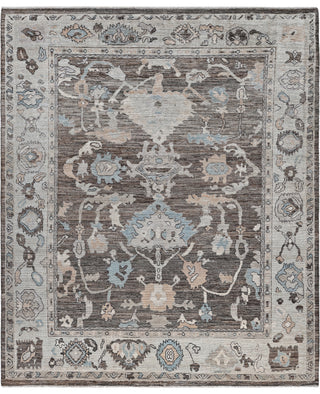 Oushak One-of-a-Kind Wool Brown Area Rug 8' 2" x 9' 9"