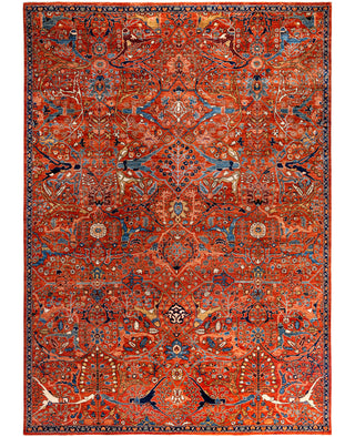 Serapi One-of-a-Kind Wool Orange Area Rug 9' 10" x 13' 10"