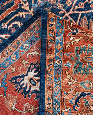 Serapi One-of-a-Kind Wool Blue Area Rug 10' 0" x 13' 8"