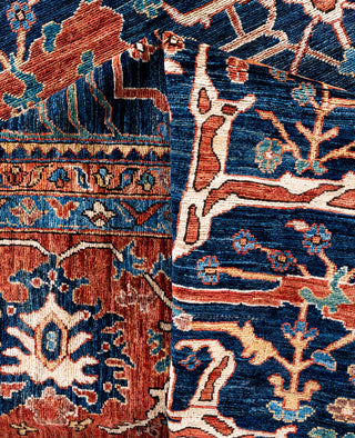 Serapi One-of-a-Kind Wool Blue Area Rug 10' 0" x 13' 8"