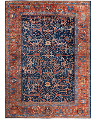 Serapi One-of-a-Kind Wool Blue Area Rug 10' 0" x 13' 8"