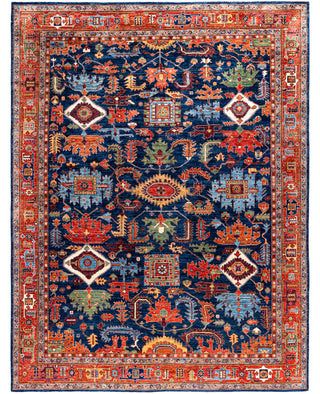 Serapi One-of-a-Kind Wool Blue Area Rug 9' 0" x 11' 9"