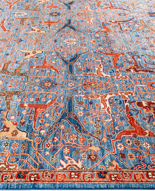 Serapi One-of-a-Kind Wool Blue Area Rug 9' 1" x 11' 11"