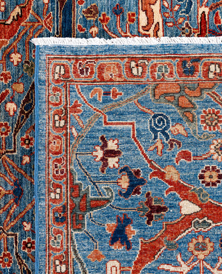 Serapi One-of-a-Kind Wool Blue Area Rug 9' 1" x 11' 11"