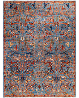 Serapi One-of-a-Kind Wool Blue Area Rug 9' 1" x 11' 11"