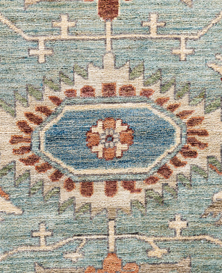 Serapi One-of-a-Kind Wool Green Area Rug 9' 3" x 11' 10"