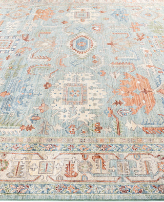 Serapi One-of-a-Kind Wool Green Area Rug 9' 3" x 11' 10"