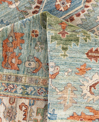 Serapi One-of-a-Kind Wool Green Area Rug 9' 3" x 11' 10"