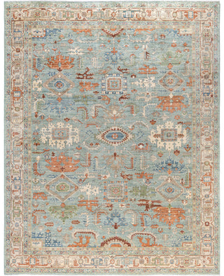 Serapi One-of-a-Kind Wool Green Area Rug 9' 3" x 11' 10"