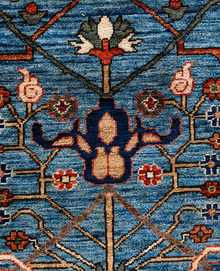 Serapi One-of-a-Kind Wool Blue Area Rug 9' 0" x 11' 11"