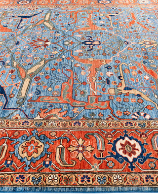 Serapi One-of-a-Kind Wool Blue Area Rug 9' 0" x 11' 11"
