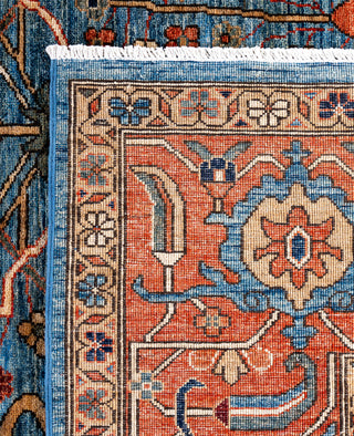 Serapi One-of-a-Kind Wool Blue Area Rug 9' 0" x 11' 11"