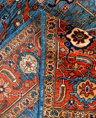 Serapi One-of-a-Kind Wool Blue Area Rug 9' 0" x 11' 11"