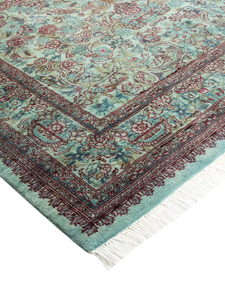 Modern Overdyed Hand Knotted Wool Blue Area Rug 4' 1" x 6' 7"