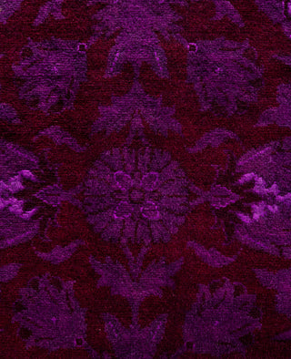 Overdyed Hand-Knotted Wool Modern-Contemporary Purple Runner 2' 8" x 6' 7"
