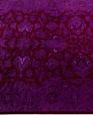 Overdyed Hand-Knotted Wool Modern-Contemporary Purple Runner 2' 8" x 6' 7"