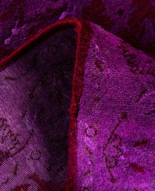 Overdyed Hand-Knotted Wool Modern-Contemporary Purple Runner 2' 8" x 6' 7"