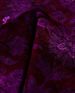 Overdyed Hand-Knotted Wool Modern-Contemporary Purple Runner 2' 8" x 6' 7"