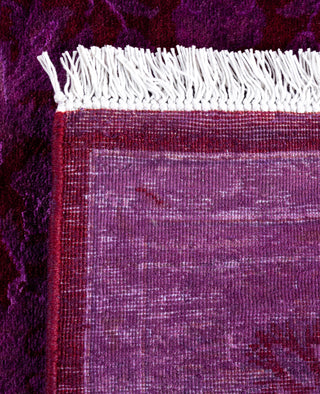 Overdyed Hand-Knotted Wool Modern-Contemporary Purple Runner 2' 7" x 7' 0"