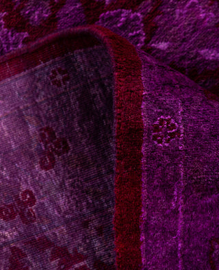 Overdyed Hand-Knotted Wool Modern-Contemporary Purple Runner 2' 7" x 7' 0"