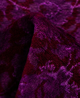 Overdyed Hand-Knotted Wool Modern-Contemporary Purple Runner 2' 7" x 7' 0"
