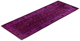 Fine Vibrance, One-of-a-Kind Hand-Knotted Area Rug  - Purple, 2' 7" x 7' 1"