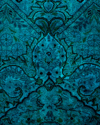 Contemporary Fine Vibrance Blue Wool Area Rug - 4' 1" x 6' 1"