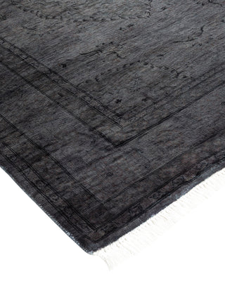 Contemporary Hand Knotted Overdyed Gray Area Rug 4' 1" x 6' 0"
