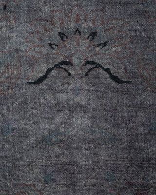 Modern Overdyed Hand Knotted Wool Gray Area Rug 4' 1" x 6' 0"