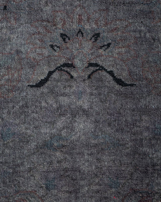 Contemporary Hand Knotted Overdyed Gray Area Rug 4' 1" x 6' 0"
