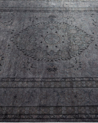 Contemporary Hand Knotted Overdyed Gray Area Rug 4' 1" x 6' 0"