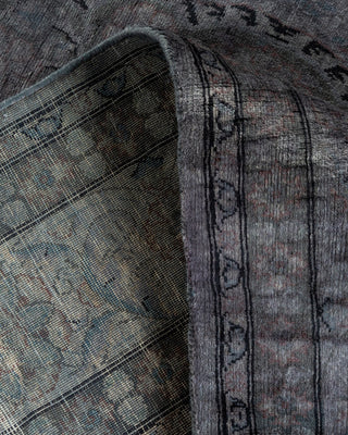 Contemporary Hand Knotted Overdyed Gray Area Rug 4' 1" x 6' 0"