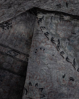 Contemporary Hand Knotted Overdyed Gray Area Rug 4' 1" x 6' 0"