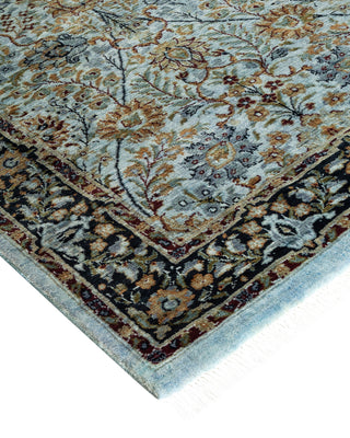 Contemporary Hand-Knotted Overdyed Blue Runner 2' 6" x 8' 6"