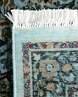 Contemporary Hand-Knotted Overdyed Blue Runner 2' 6" x 8' 6"