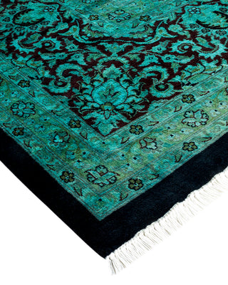 Contemporary Hand Knotted  Green Area Rug 9' 10" x 13' 7"