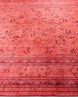 Overdyed Hand-Knotted Wool Modern-Contemporary Pink Area Rug 8' 0" x 10' 2"