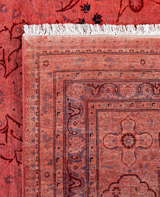 Overdyed Hand-Knotted Wool Modern-Contemporary Pink Area Rug 8' 0" x 10' 2"