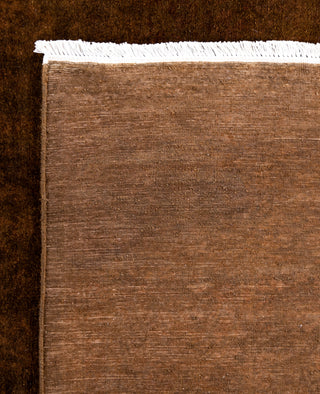Overdyed One-of-a-Kind Wool Brown Area Rug 6' 1" x 9' 1"