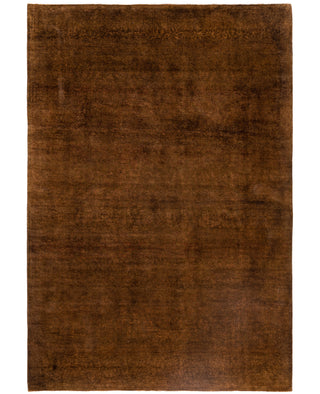 Overdyed One-of-a-Kind Wool Brown Area Rug 6' 1" x 9' 1"