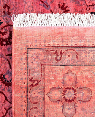 Overdyed Hand-Knotted Wool Modern-Contemporary Pink Area Rug 4' 7" x 7' 7"