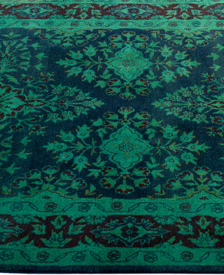 Fine Vibrance, One-of-a-Kind Hand-Knotted Area Rug  - Green, 3' 2" x 5' 4"