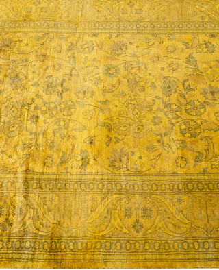 Overdyed Hand-Knotted Wool Modern-Contemporary Yellow Runner 2' 7" x 10' 3"