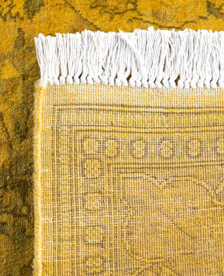 Overdyed Hand-Knotted Wool Modern-Contemporary Yellow Runner 2' 7" x 10' 3"